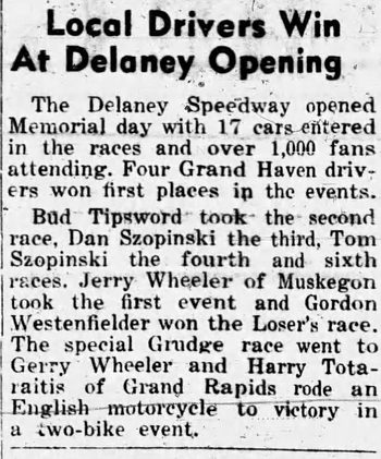 old news article for luke Dehaan Delaney Speedway, Grand Rapids